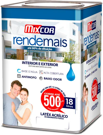 Tinta Mixcor Rendemais Latex Acrílico